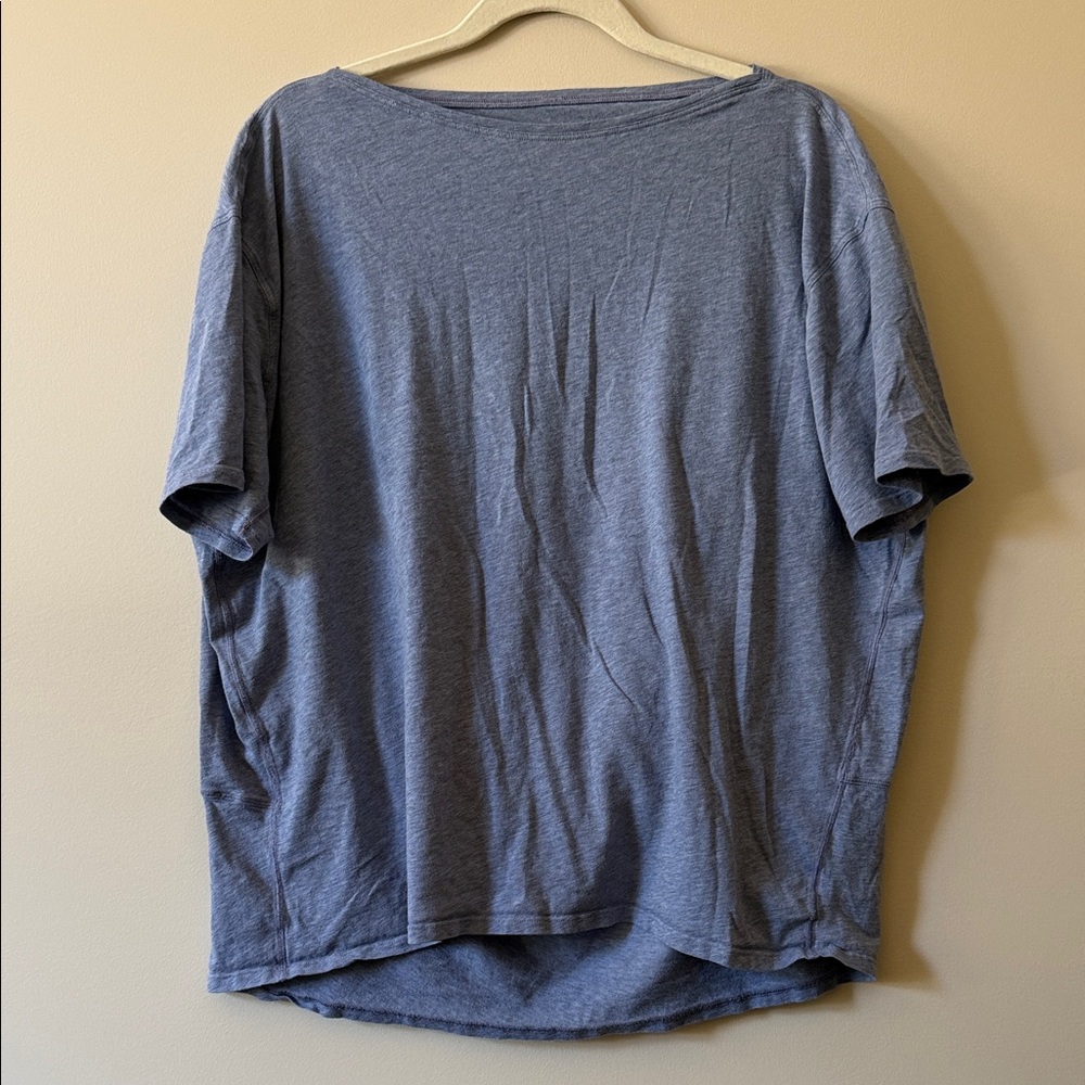 lululemon athletica Heathered Blue Back In Action Tee